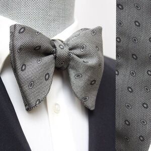 Men's Self tied Bow Tie Big‎ bow tie Butterfly Bow tie S602 Grey Ornament